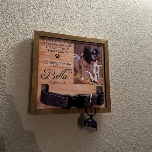 Personalized Dog Memorial Picture Frame With Collar DG01 photo review