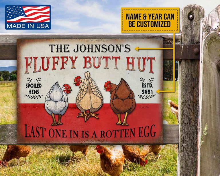 Personalized Chicken Coop Sign Metal Chicken Sign Indoor Outdoor Made