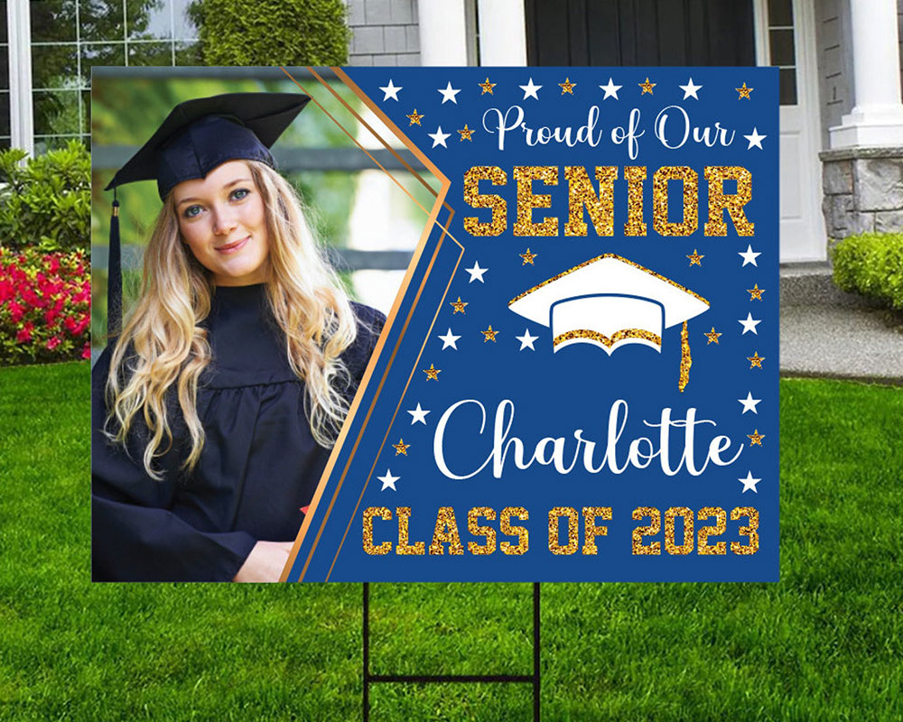 Personalized Kindergarten Graduation Yard Sign 2023 With Photo T38