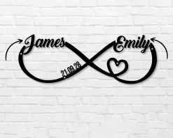 Personalized Couple Metal Family Name Monogram Signs Indoor Outdoor TMS336