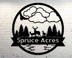 Personalized Metal Deer Signs Indoor Outdoor TMS230