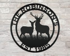 Personalized Metal Deer Signs Indoor Outdoor TMS241