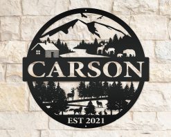 Personalized Metal Deer Signs Indoor Outdoor TMS242
