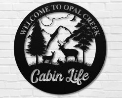 Personalized Cut Metal Deer Signs Indoor Outdoor TMS245