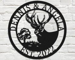 Personalized Cut Metal Deer Signs Indoor Outdoor TMS249
