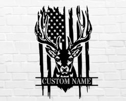 Personalized Cut Metal Deer Signs Indoor Outdoor TMS250