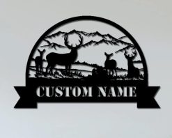 Personalized Metal Deer Signs Indoor Outdoor TMS251