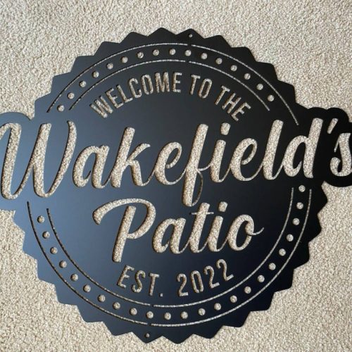 Personalized Cut Metal Patio Signs Indoor Outdoor TMS148 photo review