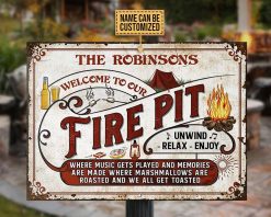 Fire Pit Campfire Metal Signs