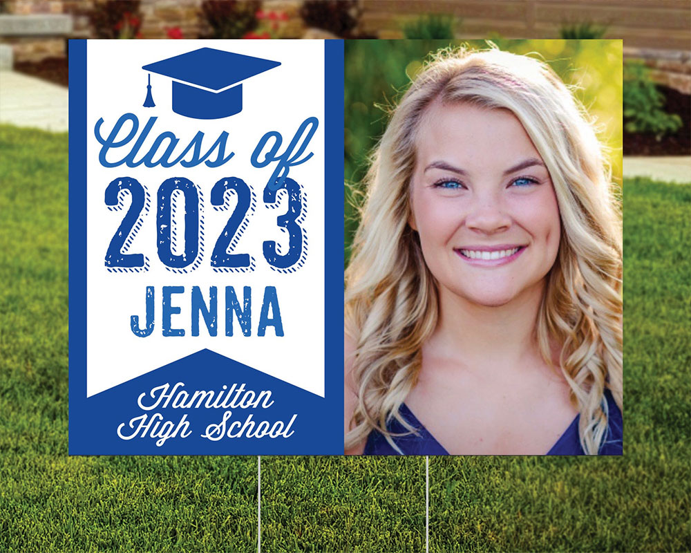 Personalized Graduation Yard Sign 2023 With Photo Congrats Class of