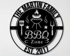 Personalized Metal BBQ Signs Indoor Outdoor TMS365