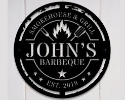 Personalized Metal BBQ Signs Indoor Outdoor TMS372