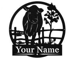 Personalized Metal Farm Signs Cow Indoor Outdoor TMS198