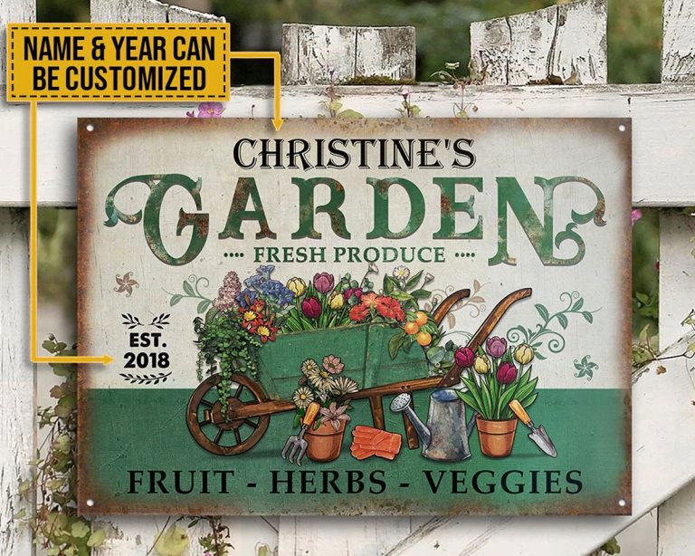 Personalized Metal Garden Signs Made in the USA TMS79 Tom Pham Designs