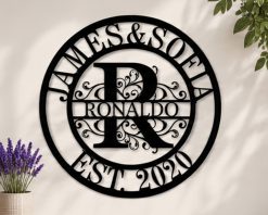 Personalized Metal Name Monogram Signs Letters Indoor Outdoor TMS127
