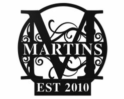 Personalized Metal Name Monogram Signs Letters Indoor Outdoor TMS181