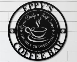 Coffee Bar Metal Sign