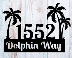 Personalized Metal Address Sign House Number Sign Indoor Outdoor TMS619