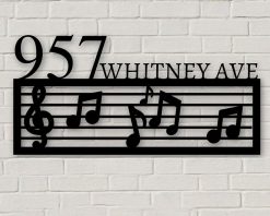 Personalized Metal Address Sign House Number Sign Indoor Outdoor TMS636