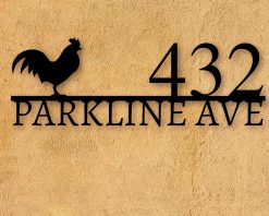 Personalized Metal Address Sign House Number Sign Indoor Outdoor TMS637