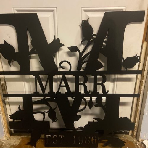 Personalized Metal Name Monogram Signs Letters Indoor Outdoor TMS641 photo review