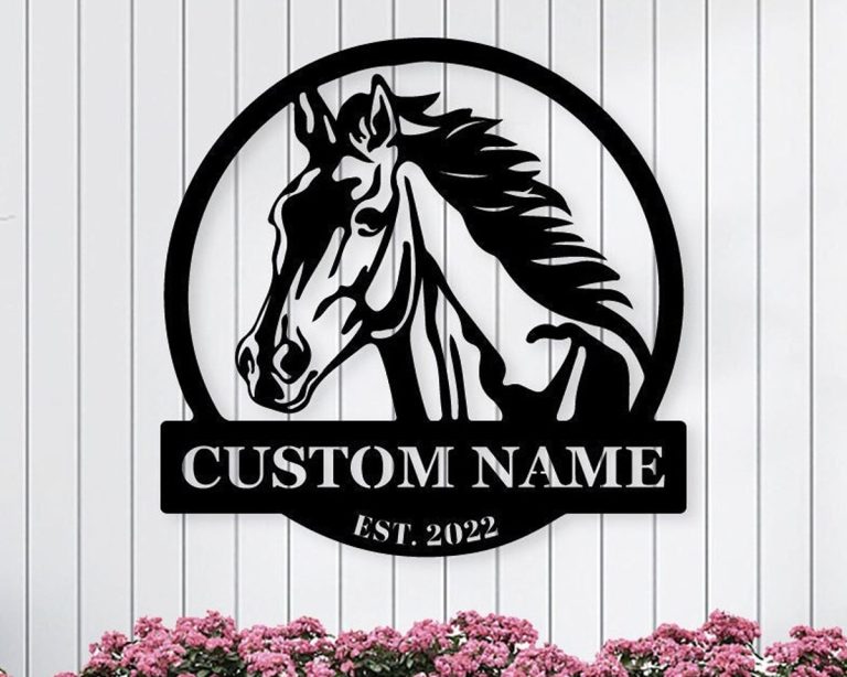 Farm Metal Sign, Personalized Horse Metal Sign Farmhouse Horse Signs M Decor Ranch Sign Wall Decors 2632