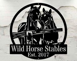 Personalized Horse Metal Sign Indoor Outdoor TMS645