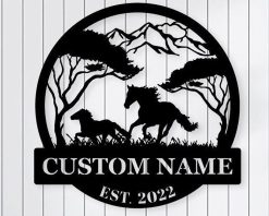 Personalized Horse Metal Sign Indoor Outdoor TMS660