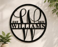 Personalized Metal Name Monogram Signs Letters Indoor Outdoor TMS671