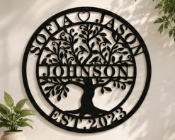 Personalized Wedding Metal Signs Name Monogram Indoor Outdoor TMS689