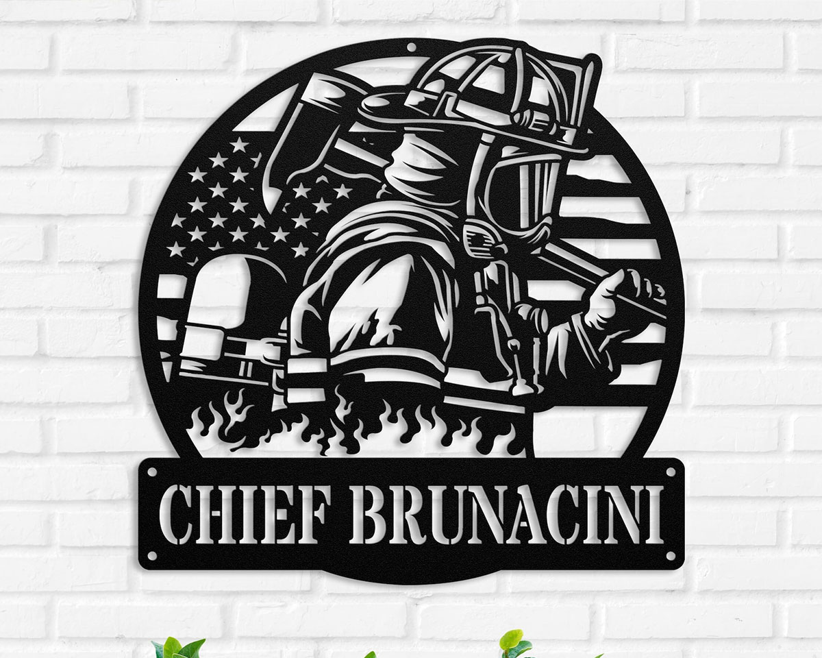 Personalized Firefighter Fireman Metal Signs Indoor Outdoor TMS1117 ...