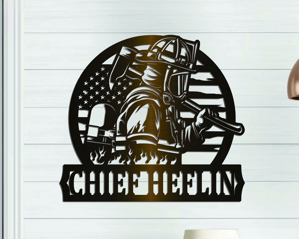 Personalized Firefighter Fireman Metal Signs Indoor Outdoor Tms1119