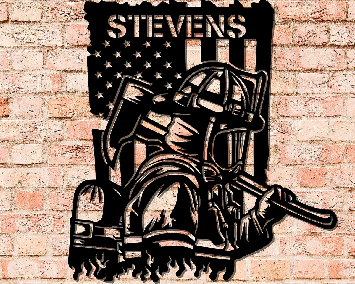 Personalized Firefighter Fireman Metal Signs Indoor Outdoor TMS1132 ...