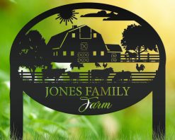 Personalized Metal Cow Sign Farm Indoor Outdoor TMS1086