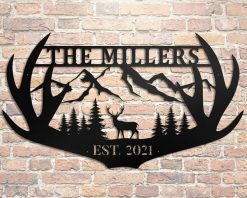 Personalized Metal Deer Signs Indoor Outdoor TMS1405