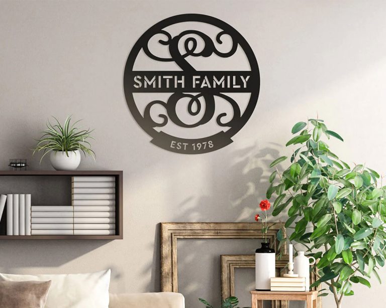 Personalized Split Letter Name Monogram Family Metal Signs TMS1536 ...