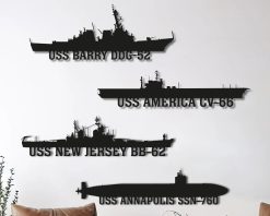 Personalized Custom Us Navy Ships Metal Sign TMS1539