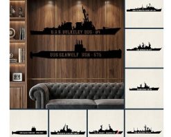 Personalized Custom Us Navy Ships Metal Sign TMS1540