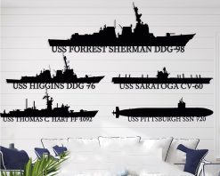 Personalized Custom Us Navy Ships Metal Sign TMS1542