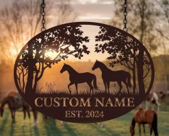 Personalized Horse Metal Sign Indoor Outdoor TMS1548