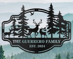 Personalized Metal Farm Signs Deer Indoor Outdoor TMS1557