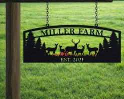 Personalized Metal Farm Signs Deer Indoor Outdoor TMS1558