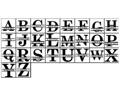 Alternative view of Personalized Metal Name Monogram Signs Letters Indoor Outdoor TMS1544