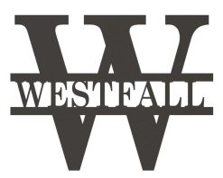 Personalized Metal Name Monogram Signs Letters Indoor Outdoor TMS1544