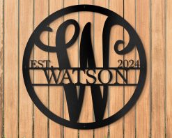 Personalized Metal Name Monogram Signs Letters Indoor Outdoor TMS1546