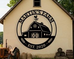 Personalized Barn Metal Sign Name Outdoor TMS1614