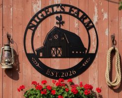 Personalized Barn Metal Sign Name Outdoor TMS1618