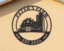 Personalized Barn Metal Sign Name Outdoor TMS1619