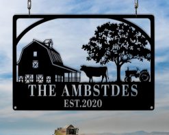 Personalized Barn Metal Sign Name Outdoor TMS1621