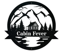Personalized Cabin Metal Sign Name Outdoor TMS1601